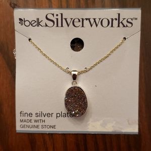 Amethyst silver necklace